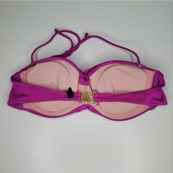 Victoria's Secret 36B Bikini Top Rio Twist Bold Magenta Very Sexy Swim Beach - Picture 3 of 11